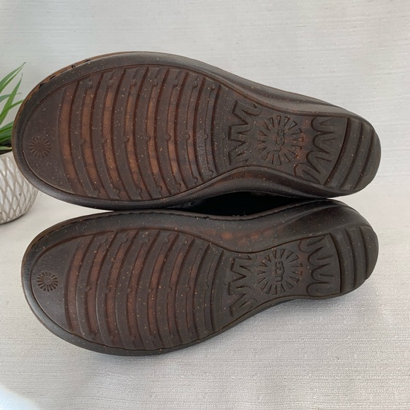 UGG Akadia Black Suede Leather Sherpa Lined Boots Women's 8 - Picture 15 of 15